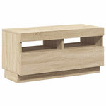 TV Cabinet with LED Lights Sonoma Oak 80x35x40 cm 804448
