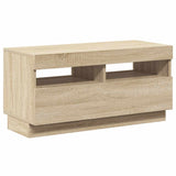 TV Cabinet with LED Lights Sonoma Oak 80x35x40 cm 804448