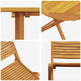 Folding Bistro Set Folding 3 pcs Brown Solid Acacia Wood 3375688
