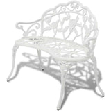 Garden Bench 100 cm Cast Aluminium White 42167