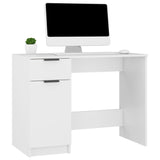 ZNTS Desk White 100x50x75 cm Engineered Wood 811493