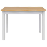 Dining Table EKAI White 112 x 70 x 76.5 cm Solid Pine Wood 42037008