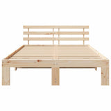 Bed Frame with Headboard Natural 120 x 200 cm Solid Pine Wood 872611