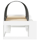Kids'High Bed Frame with Storage White Engineered Wood 3423599