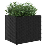 ZNTS Garden Planters 2 pcs Black 36x30x32 cm Poly Rattan 3210531