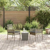 Garden Bistro Set 3 pcs Grey Poly rattan 3334957