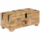 247327 Coffee Table Solid Mango Wood 80x40x35 cm