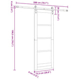 Sliding Door ORKDAL 73.5 x 198.5 cm Engineered Wood 3450260