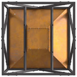 Fire Pit Brown 50 x 50 x 35 cm Weathering Steel 858993