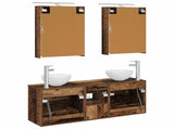 Bathroom Cabinet Set 5 pcs Old Wood Engineered Wood 3406677