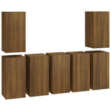 TV Cabinets 7 pcs Brown Oak 30.5x30x60 cm Engineered Wood 3120337