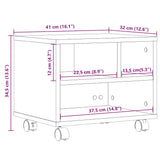 Printer Stand with Wheels White 41x32x34,5 cm 840611