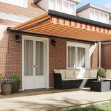 Retractable Awning Yellow and Orange 500 x 300 cm 3331257
