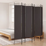 6-Panel Room Divider Brown 240x220 cm Fabric 350175
