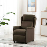 Massage Chair with Cushion Brown 93.5 x 67.5 x 101.5 cm Fabric 348353