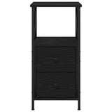 Bedside Cabinet Black Oak 34 x 35.5 x 70 cm Engineered Wood 862919