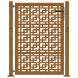 Garden Gate 100x125 cm Weathering Steel Cross Design 4101005