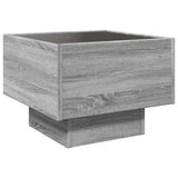 ZNTS Side Table with LED Grey Sonoma 40x40x30 cm Engineered Wood 847502