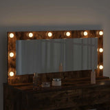 Vanity Mirror Rectangular Smoked Oak 100 x 45 x 18 cm 868329