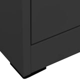 Filing Cabinet Anthracite 46x62x133 cm Steel 336281