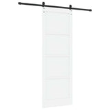 Sliding Door ORKDAL White and Black 83 x 232 cm Solid Pine Wood 3445581