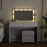 Dressing Table with LED White 100x40x120 cm 848206
