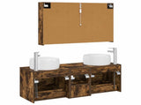 Bathroom Furniture Set 4 pcs Smoked Oak 3407027