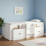Storage Cabinet for Loft Bed 2 pcs White 66 x 35 x 48 cm 893715