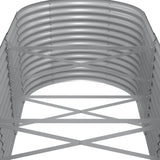 Garden Raised Bed Powder-coated Steel 512x80x68 cm Grey 318974