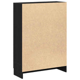 Book Cabinet Black Oak 82.5x30.5x115 cm Engineered Wood 862021