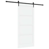 Sliding Door ORKDAL 93 x 211 cm Engineered Wood White and Black 3450331