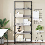 Bookshelf Grey Sonoma 78.5x33x188.5 cm Engineered Wood 835262
