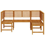 Garden Bench Set 3 pcs Brown Solid acacia wood 3328691
