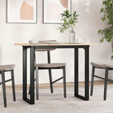 Dining Table O-Frame 100x50x75 cm Solid Wood Pine and Steel 3282675