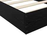 Floor Bed Frame Black Oak 80 x 200 cm Engineered Wood 8009073