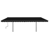 Manual Retractable Awning with LED 6x3.5 m Anthracite 3070284
