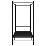 Bed Frame Black Powder-coated metal Single Durable Bed Frame 325051