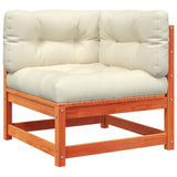 9 Piece Garden Sofa Set with Cushions Wax Brown Solid Wood Pine 3299371