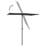 Garden Parasol with Aluminium Pole 180x110 cm Anthracite 47330