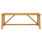 Garden Dining Table 206x100x74 cm Solid Acacia Wood 312407