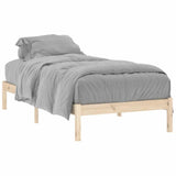 Bed Frame without Mattress 100x190 cm Solid Wood Pine Twin 822457