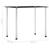 Nesting Table Set of 3 Black Tempered glass and aluminium 3 sizes 249527