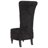 Slipper Chair Black 56.5 x 70 x 110 cm Velvet 42020690