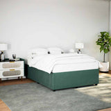 Bed Frame without Mattress Dark Green 140x190 cm Velvet 3285009
