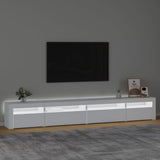 TV Cabinet with LED Lights White 270x35x40 cm 3152746