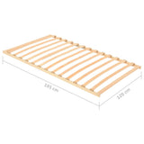 Slatted Bed without Mattress Base with 13 Slats 120x200cm 327259