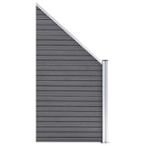WPC Fence Set 6 Square 1 Slanted 1138x186 cm Grey 3053238