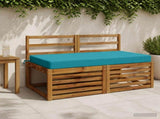 Seat Cushion SOEST 100% Polyester Turquoise 120 x 80 x 10 cm 946816