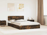 Storage Bed with Drawer Smoked Oak 120 x 200 cm Engineered Wood 3412294
