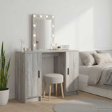 Dressing Table with Door Grey 102 x 33 x 135 cm Engineered Wood 865186